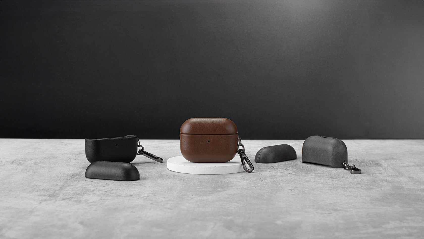 Modern Standard Aura AirPods Pro leather case with premium stitched design