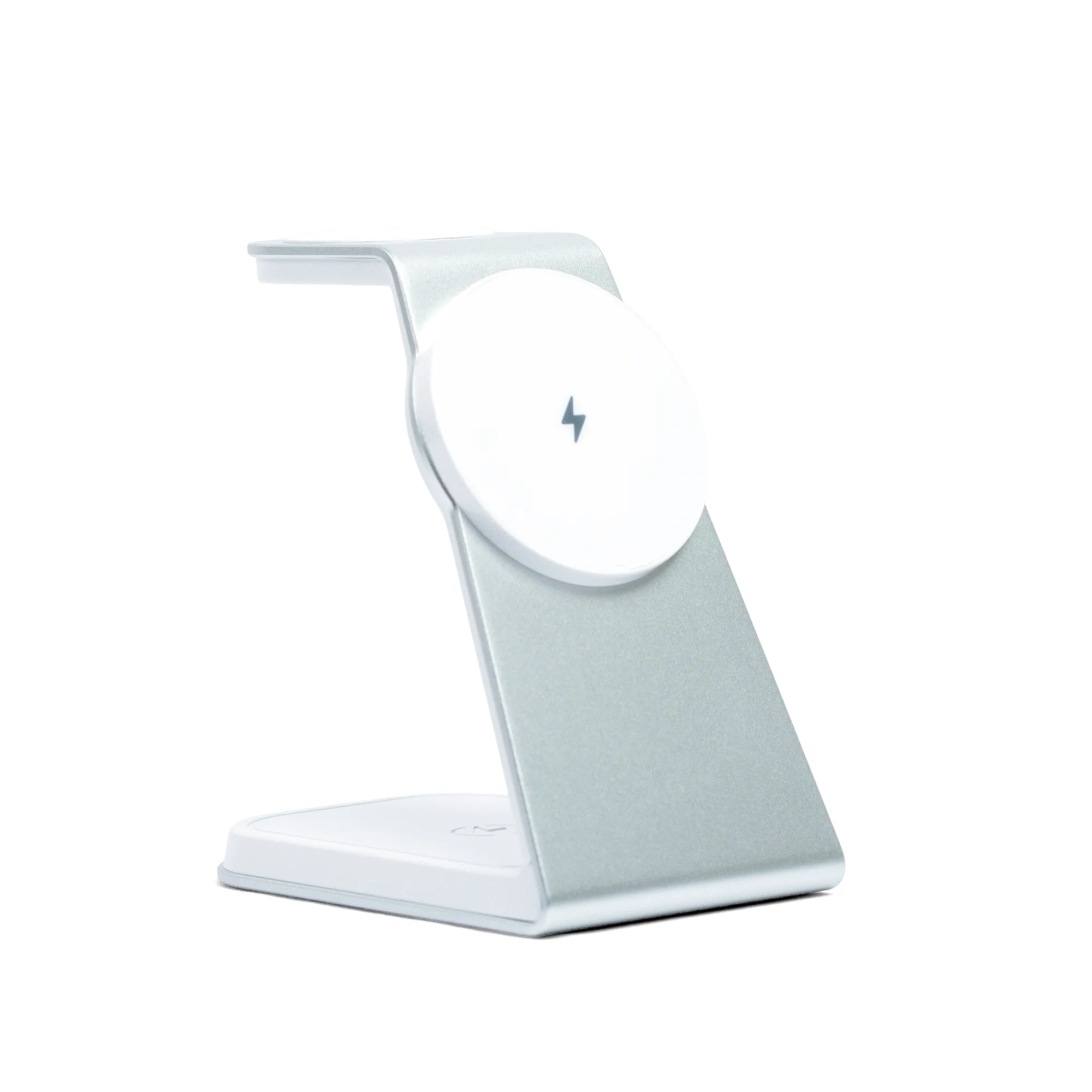 MAGNITIS aluminum MagSafe charging station space white 3-in-1 for iPhone Apple Watch AirPods