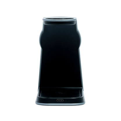 MAGNITIS 3-in-1 wireless charging stand slate grey aluminum with USB-C port for Apple devices
