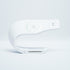 Simpli 3-in-1 Wireless Charging Station in Ivory White - a contemporary MagSafe compatible charging solution for iPhone, Apple Watch, and AirPods featuring a minimalist curved design in a clean white color.