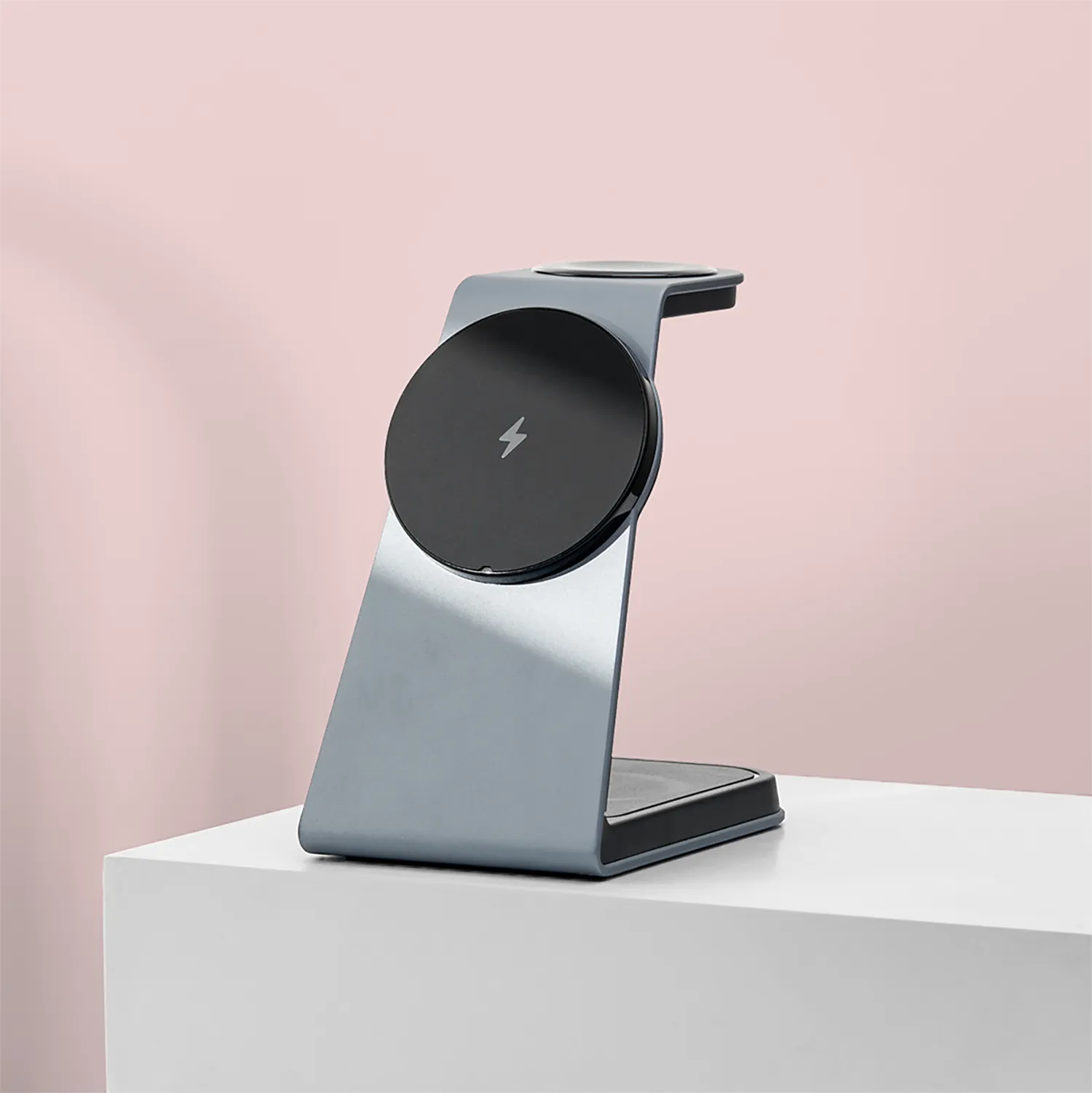 Magnitis MagSafe 3-in-1 wireless charging stand by Modern Standard, designed for iPhone, Apple Watch, and AirPods with sleek modern style.