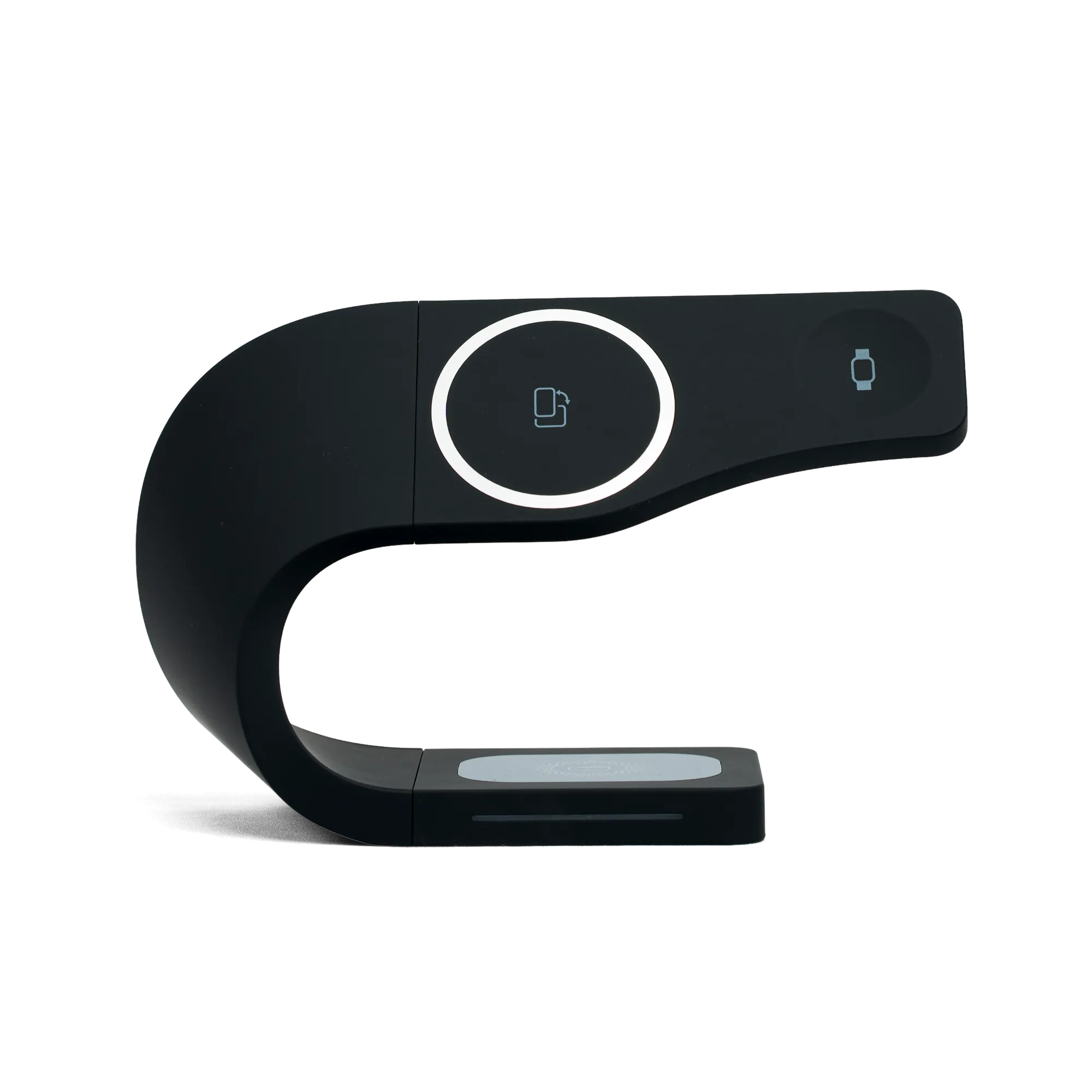 SIMPLI 3-in-1 Apple charging station wireless MagSafe for iPhone Watch AirPods midnight black#color_midnight-black