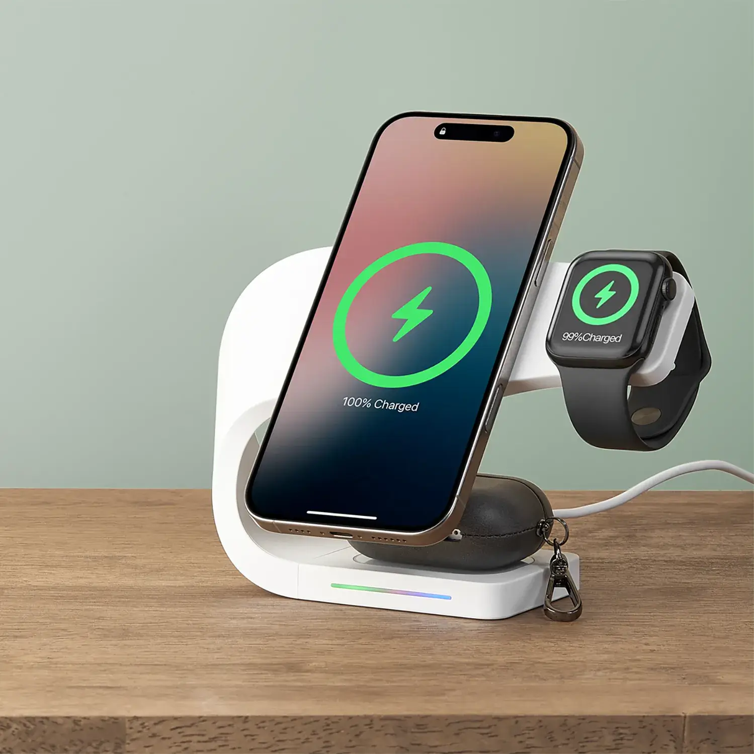 2X Fast Charging MagSafe Stand – Wireless Charger for iPhone, Apple Watch & AirPods