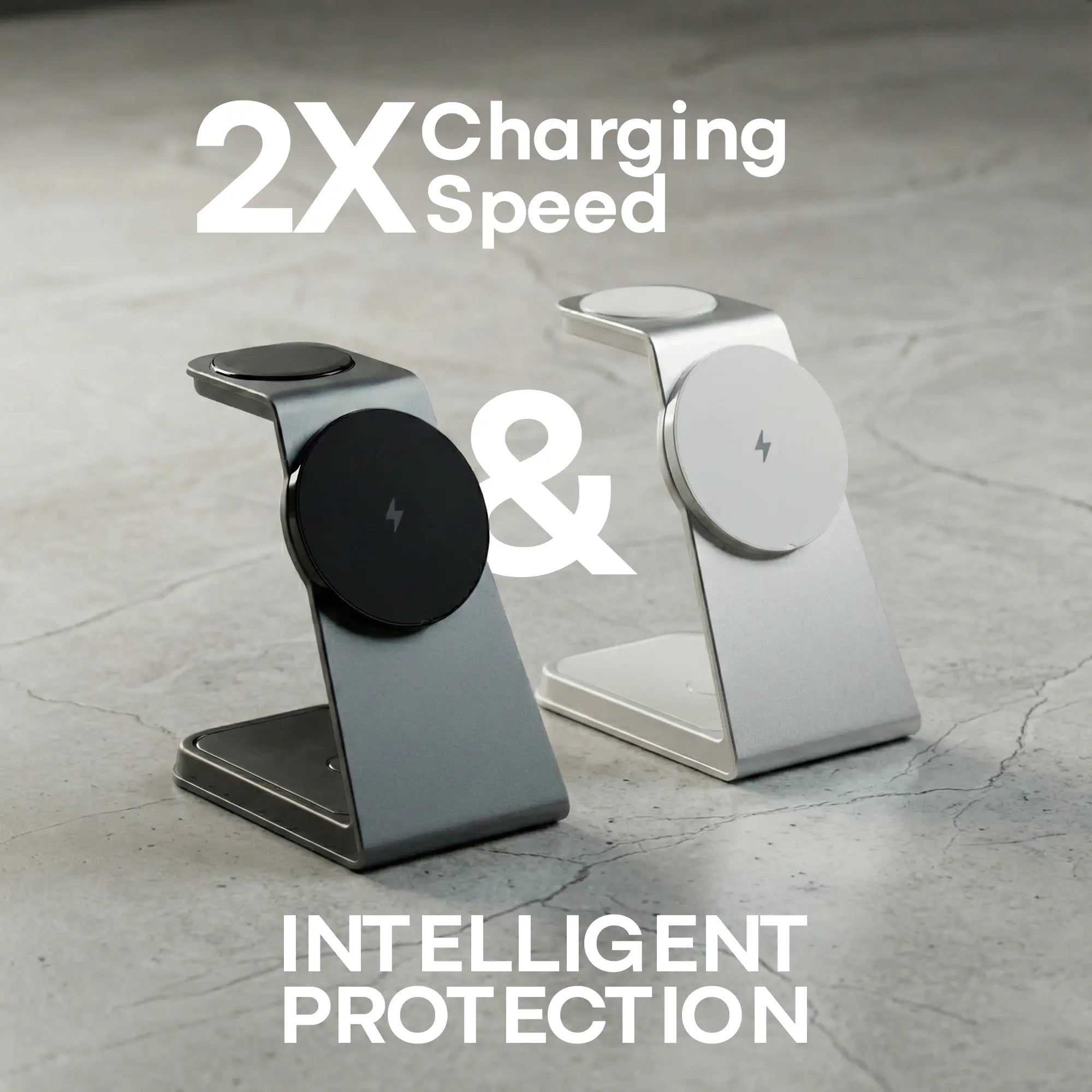 MAGNITIS aluminum charging station 2X fast charging speed with overcharge protection MagSafe
