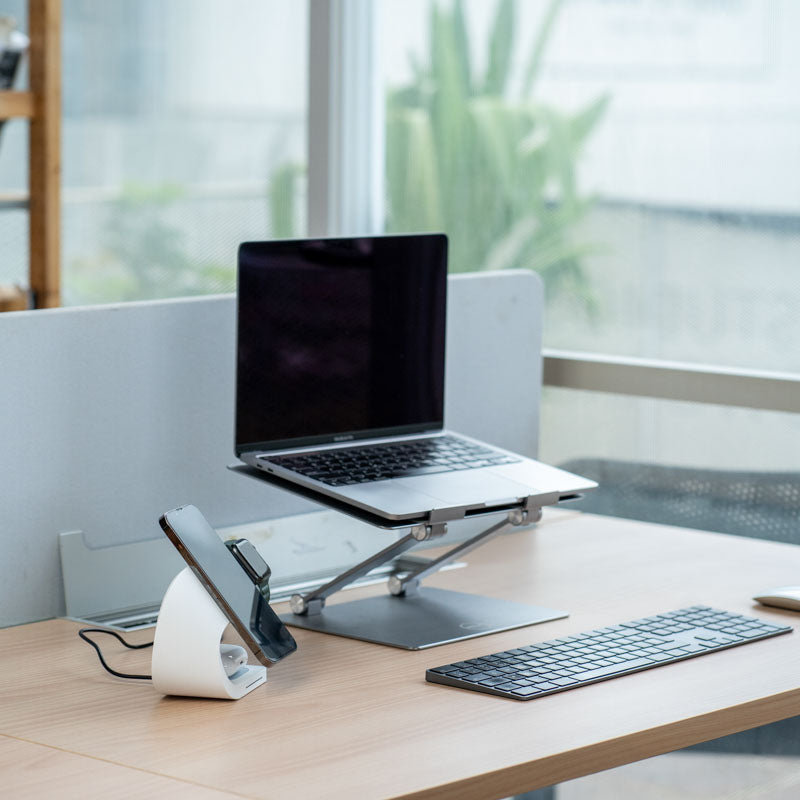 Simpli 3-in-1 MagSafe Charger in office environment