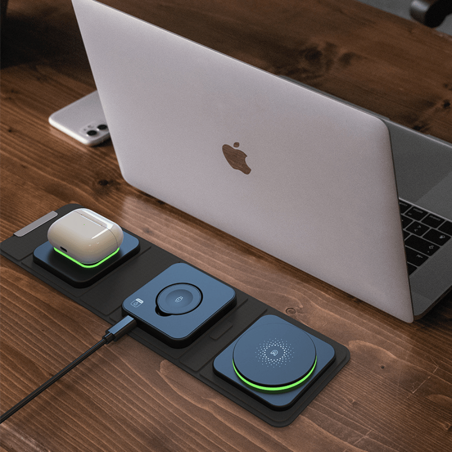 Cubica 3-in-1 Wireless Charging Station in Compact Design